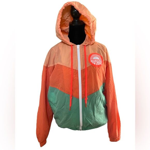 Mother The Triple Shade Hoodie Windbreaker Size Small Retro Colorful Jacket Coat - Picture 4 of 8